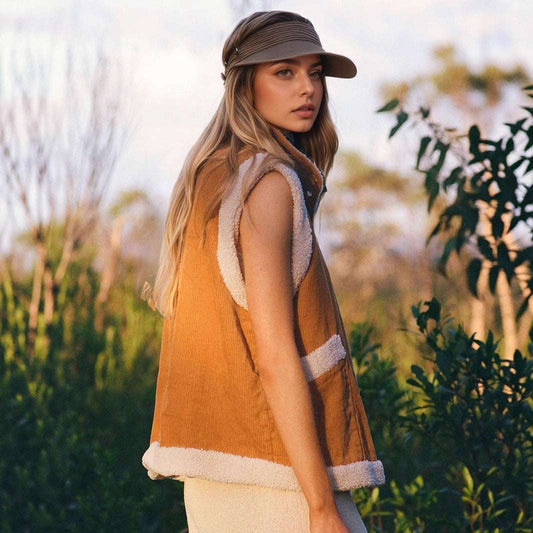 Sleeveless Fur Vest Jacket - Warm & Fashionable Fashionable Jacket Warm Fur Sleeveless V | Ectron Online