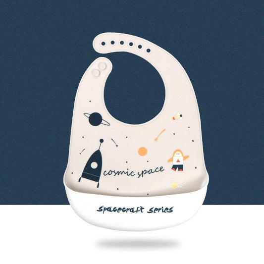 Waterproof Silicone Baby Bib – Cute Cartoon Design