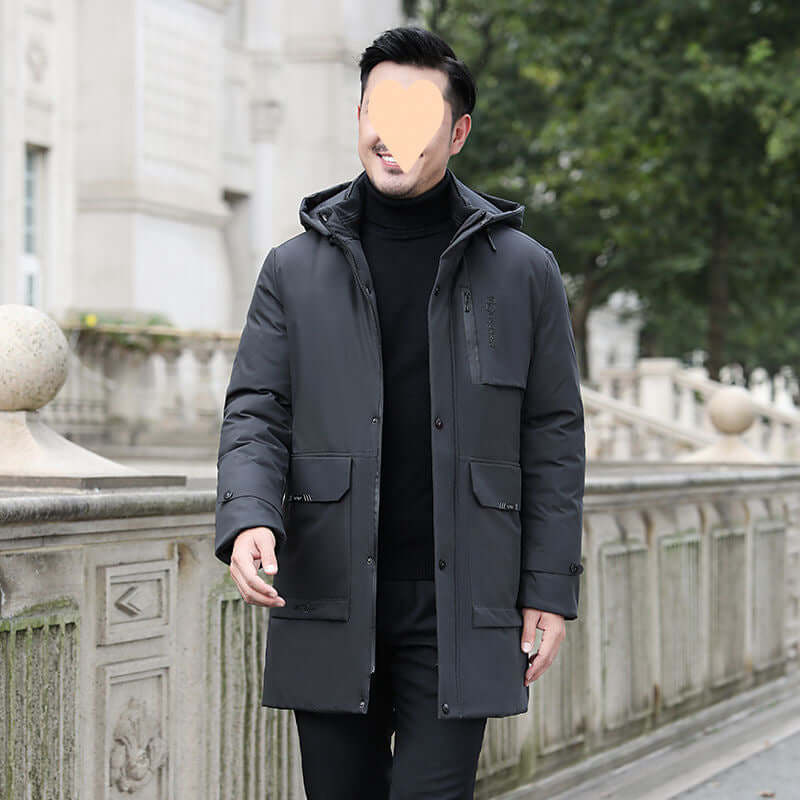 Men's Thick Mid-Length Down Cotton-Padded Winter Jacket Men's Thick Mid-length Down Cotton-padde | Ectron Online