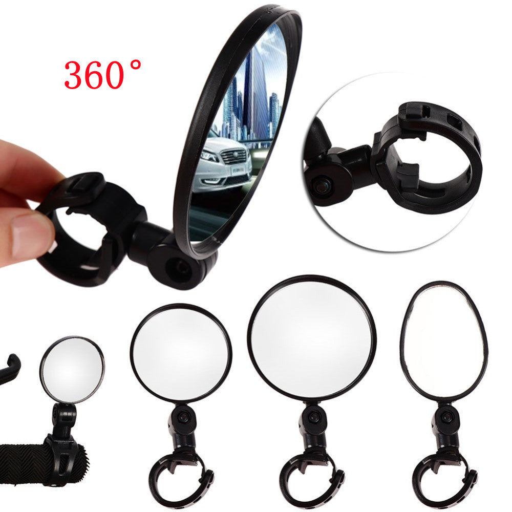 Bicycle Rearview Mirror Wide-angle Convex Mirror Rearview Mirror With Silicone Handle