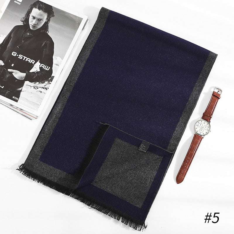 Artificial Silk Brushed Scarf Autumn And Winter Warm And Simple