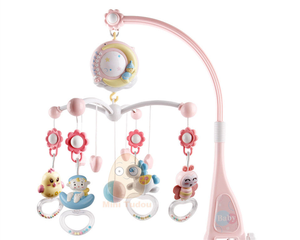 Baby Rattles Crib Mobiles Toy Holder Rotating Mobile Bed Bell Musical Box Projection Newborn Infant Baby Boy Toys - Ectron Online