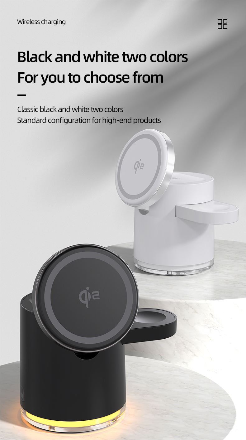 Qi2 magnetic three in one wireless charger folding three in one wireless charger suitable for Apple 15 charger - Ectron Online