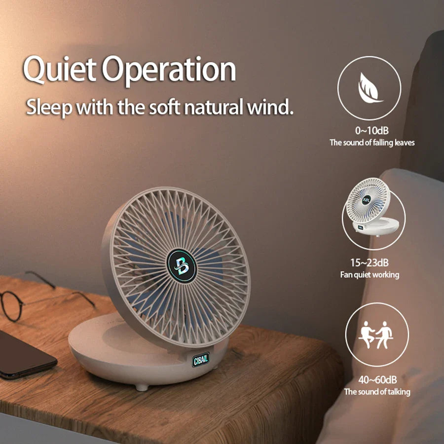 Best Sellers 2IN1 Folding Desktop Fan Portable Air Conditioner Wall Mounted Fan Rechargeable With 3 Gears for Home Office - Ectron Online