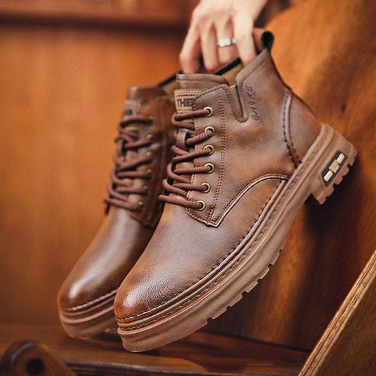 Martin Boots Thick-soled Mid-top Retro Easy Matching Casual