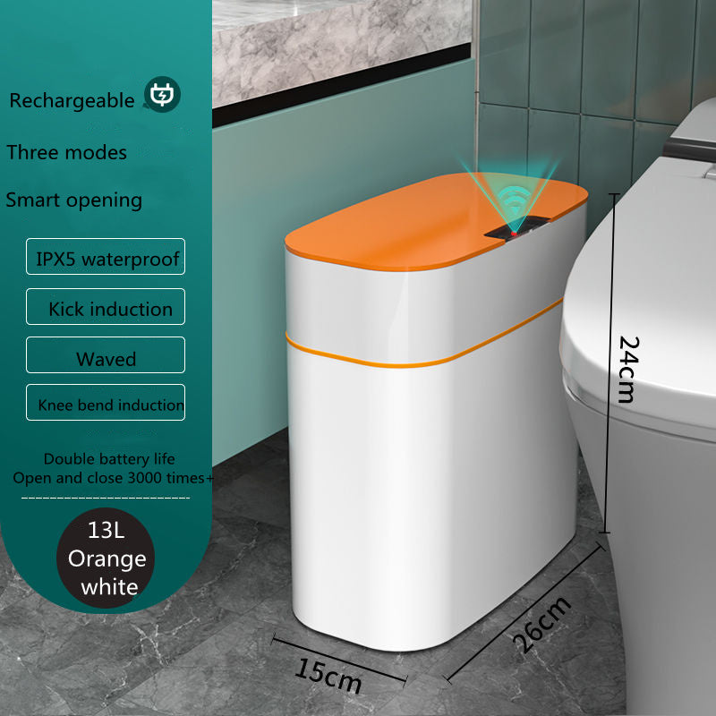 Smart Trash Can With Lid For Bedroom And Living Room Kitchen Storage Box Trash Can Induction Small Car Box Automatic Smart Dustbin Smart Trash Bin - Ectron Online