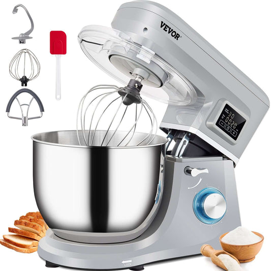 660W Electric Stand Mixer with 7.4 Qt Bowl & LCD Timing Stand Mixer, 660W Electric Dough Mixer W | Ectron Online