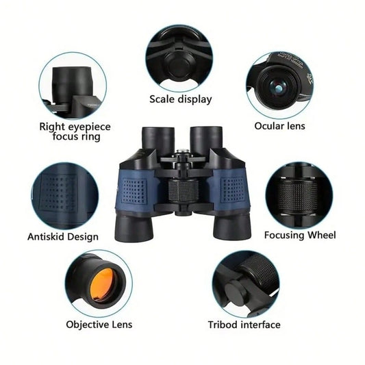 60x60 High-Powered Binoculars | Night Vision & Coordinate Compass