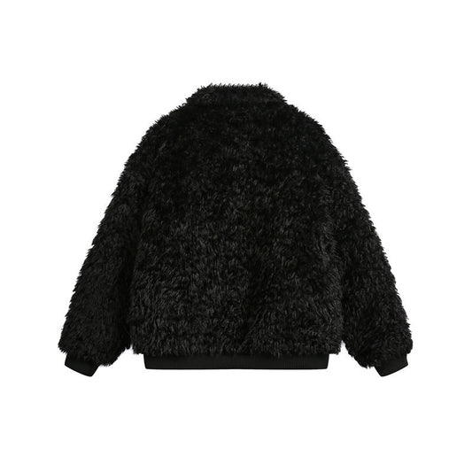 Plush Thickened Lapel Jacket High-grade Plush Cotton Padded Thickened | Ectron Online