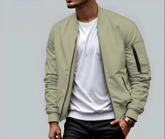 Men's Casual Bomber Jacket Men's Casual Baseball Jacket Spring And | Ectron Online
