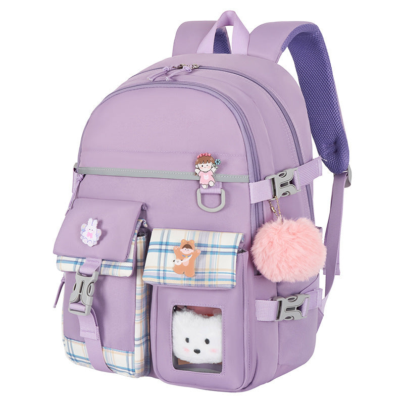 Cute Cartoon Student Schoolbag | Lightweight Burden-Reducing Bag Cartoon Cute And Lightweight Burden-redu | Ectron Online