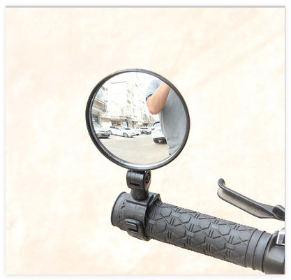 Bicycle Rearview Mirror Wide-angle Convex Mirror Rearview Mirror With Silicone Handle