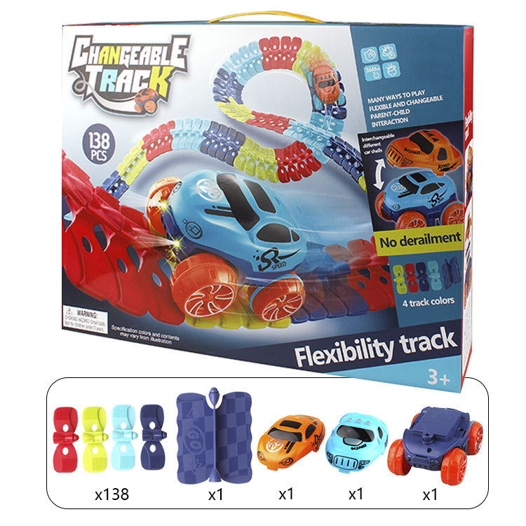 Children's Educational Toys Variety Train Assembled Car Track Electric Light Railcar For Boys - Ectron Online