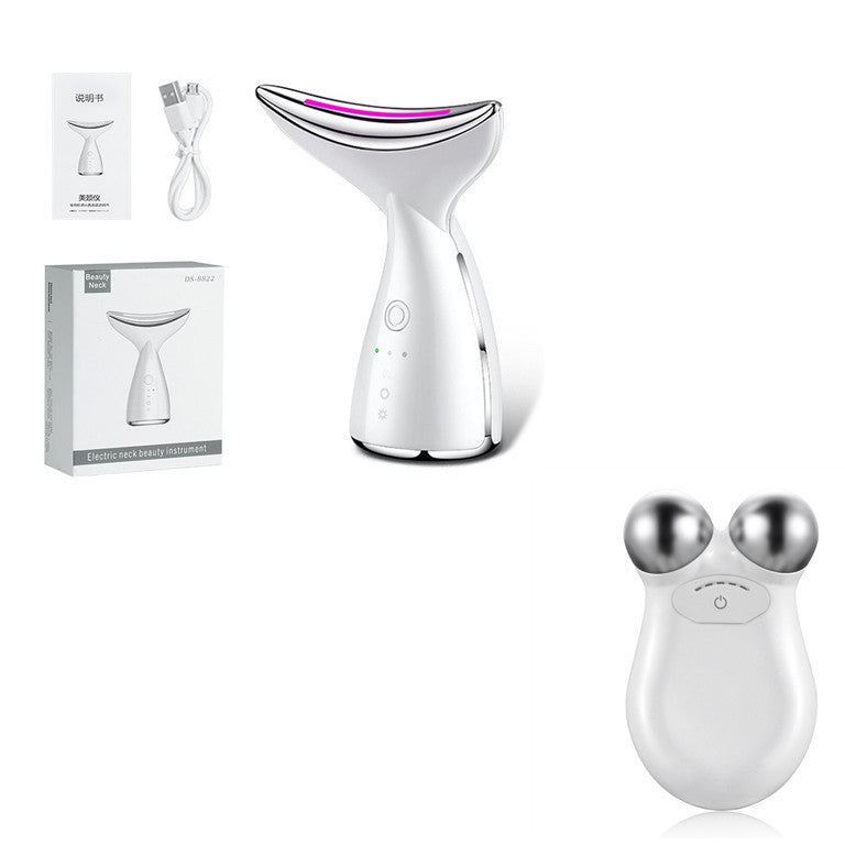 EMS Microcurrent Neck Face Beauty Device With 3 Colors LED Photon Therapy Skin Tighten Reduce Double Chin Face Lifting Devices - Ectron Online