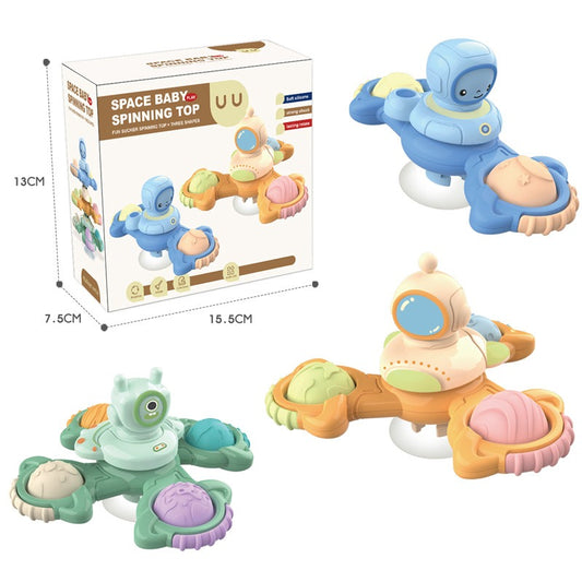 Fingertip Gyroscope - Spinning Toy - Astronaut Toy Fun press able suction cup rotating Le detachable stacked astronaut children's fingertip gyroscope baby early education toy | Ectron Online