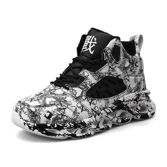 Graffiti print sneakers