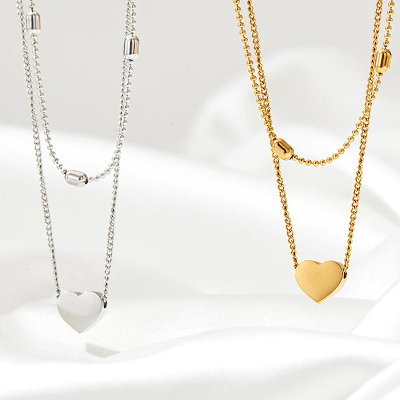 Non-fading Love Titanium Steel Necklace High-grade Light Luxury Minority