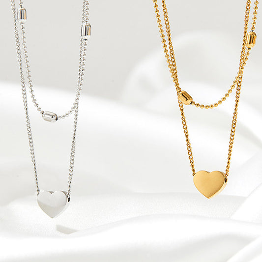 Non-fading Love Titanium Steel Necklace High-grade Light Luxury Minority