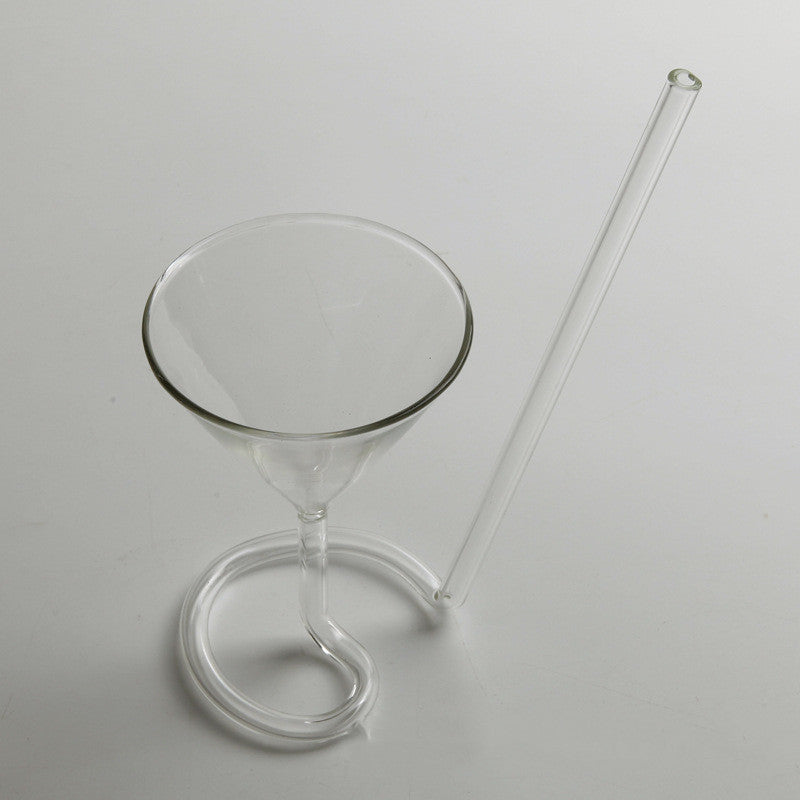 Spiral Cocktail Glass Revolving Martini Creative Long Tail Cocktail Straw Wine Glass For Bar Party Supply Barware