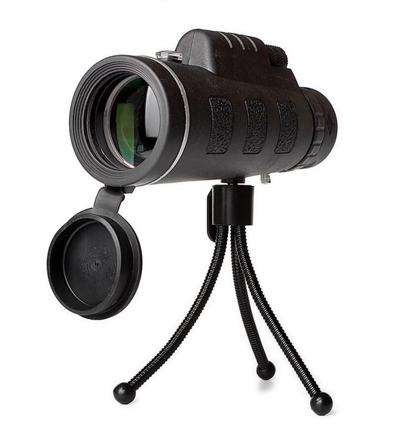 Compatible with Apple, Monocular Telescope Zoom Scope with Compass Phone Clip Tripod - Ectron Online