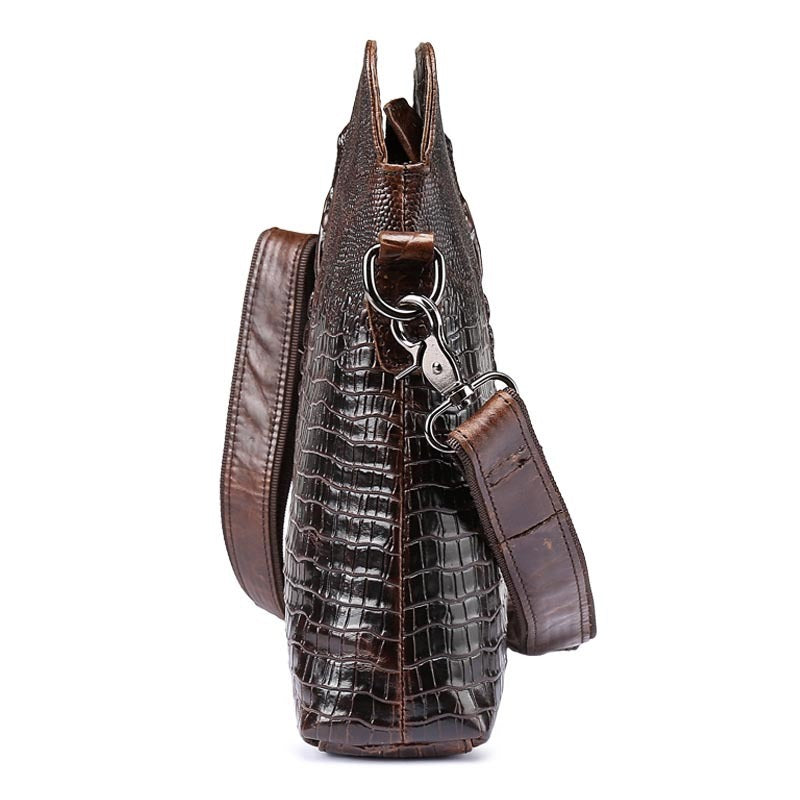 Leather Shoulder Bag Casual Waxed Cowhide Men