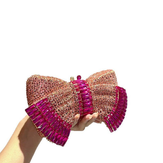Women's Fashion Metal Bow Clutch Fashion Metal Bow Clutch Crossbody Bag | Ectron Online