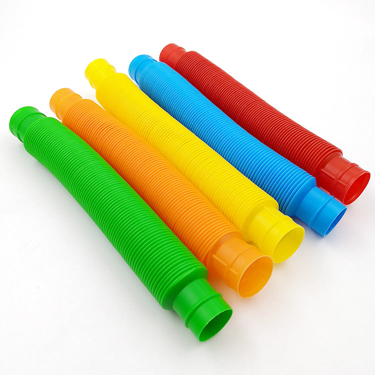 Pop Tube Color Plastic Flash Led Stretch Bellows Vent Telescopic Tube Decompression Glowing Toys 10 Pcs - Ectron Online