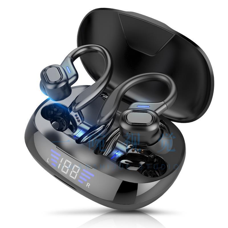 Bluetooth Headset Binaural Ear Hook Touch Headset With LED True Digital