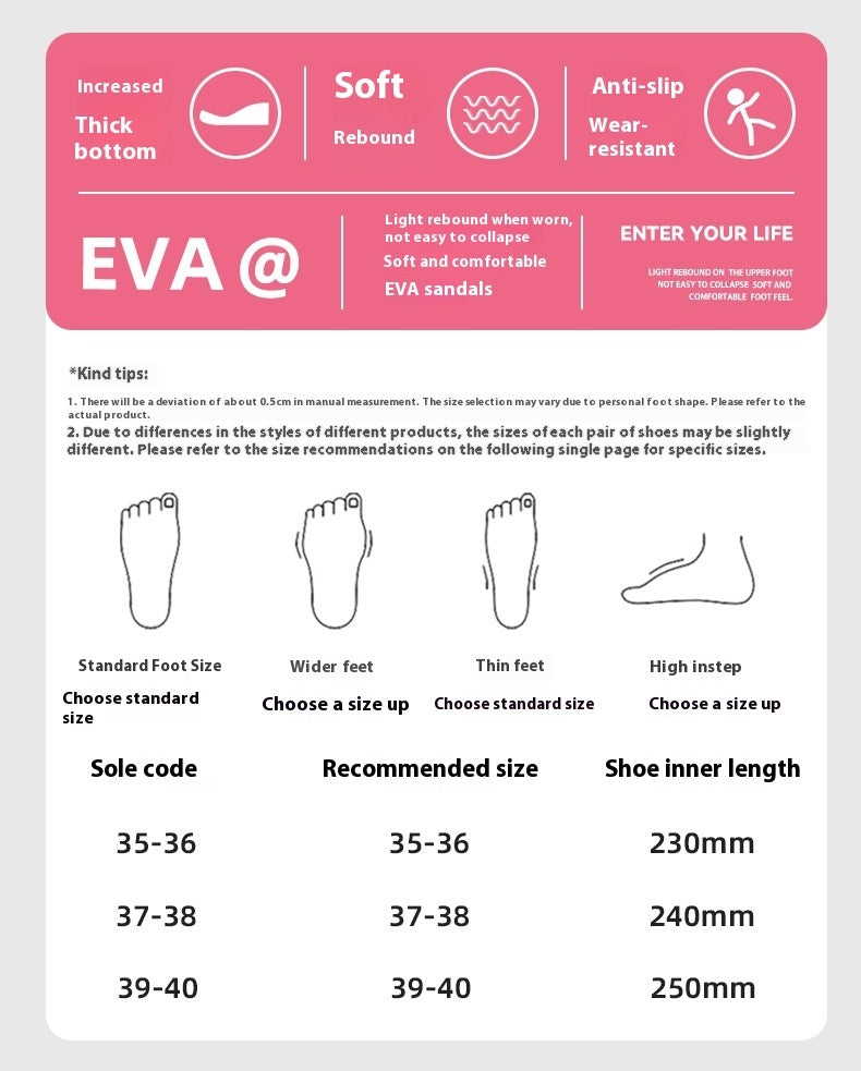 Women's Summer Home Thick-soled Fashion Slippers