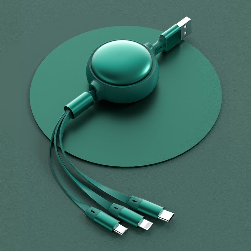 3 In1 USB Cable Micro USB Type C Cable 3 In 1 2.4A Retractable USB C Charging Cable - Ectron Online
