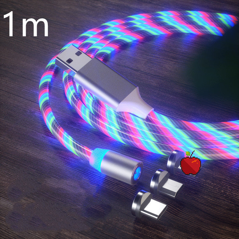 Magnetic Charging Cable Streamer Fast Charging Cable Lighting Micro USB Cable LED Magnet Charger Type-C Cable - Ectron Online