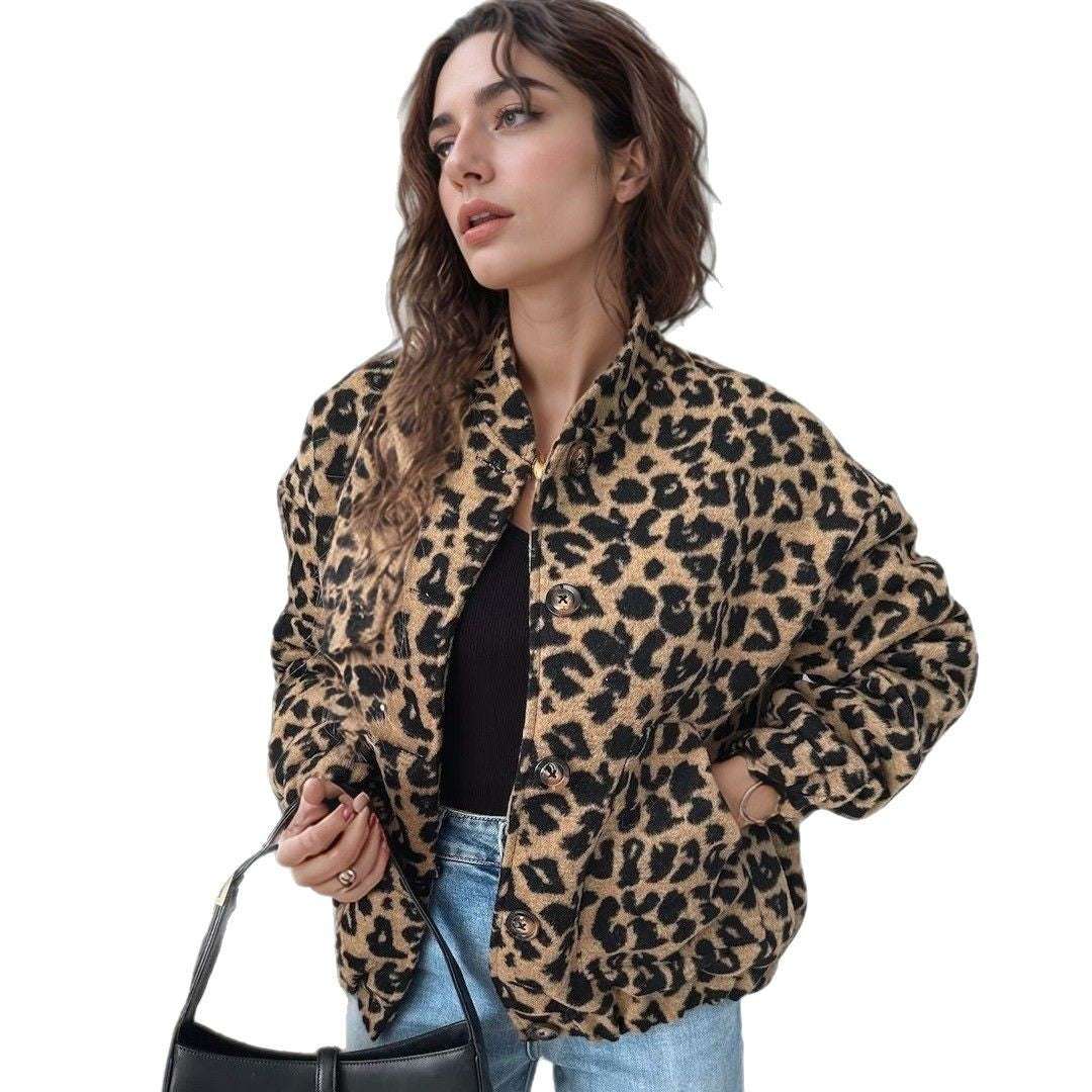 Vintage Leopard Print Jacket - Spring & Autumn Coat for Women Spring And Autumn Vintage Leopard Print | Ectron Online