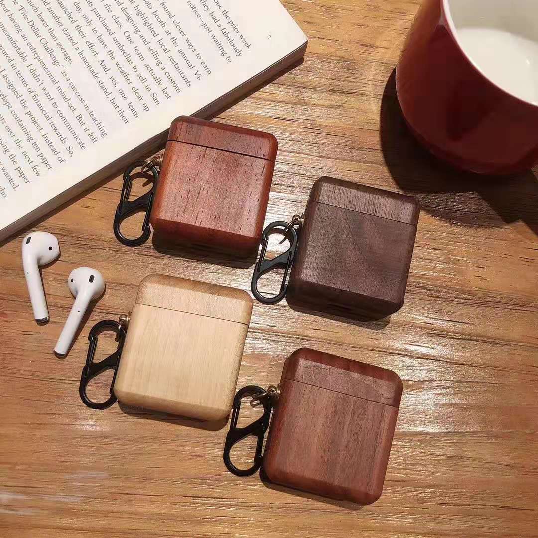 Compatible with Apple, Compatible with Apple , Solid wood bluetooth earphone case - Ectron Online