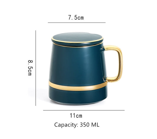 Nordic Luxury Ceramic Coffee Cup - Elegant & Modern Mug