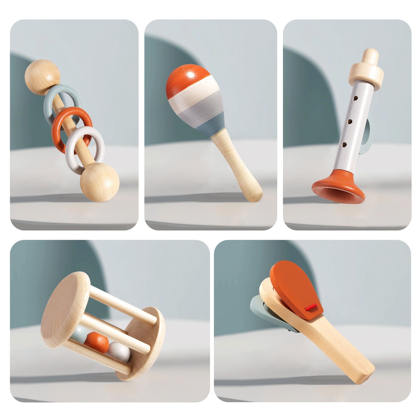5-Piece Baby Musical Instruments Montessori Musical Sensory Toys for Toddlers - Ectron Online