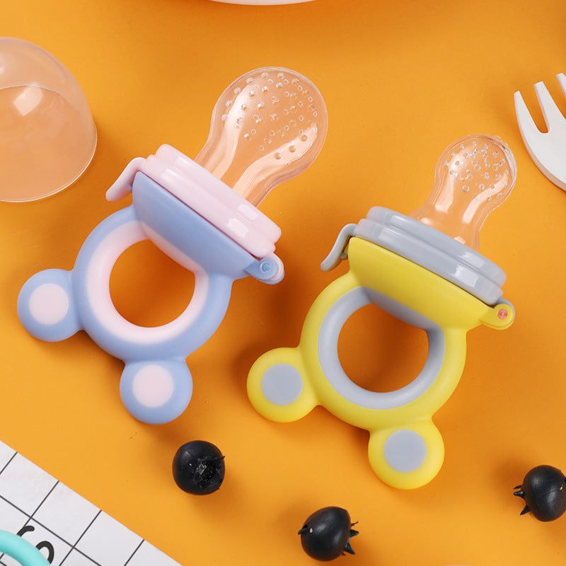 Baby products baby pacifier fruit and vegetable silicone baby nutrition fruit and vegetable mesh bag complementary food feeder - Ectron Online
