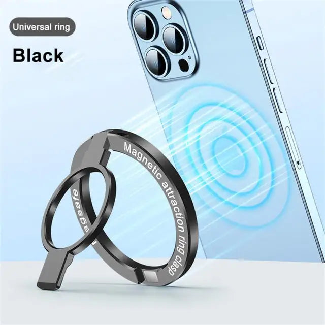 For Phone New Magnetic Ring Holder for 12 13 14 Max Magnet Finger Ring Grip Stand Holder Zinc Alloy Kickstand - Ectron Online