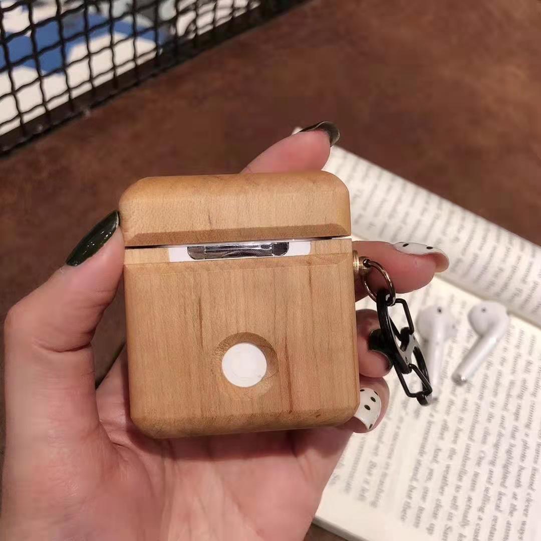 Compatible with Apple, Compatible with Apple , Solid wood bluetooth earphone case - Ectron Online