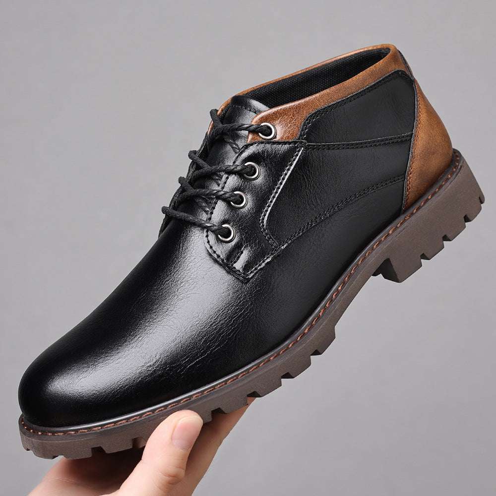 HPIOPL4999 Martin Boots Men's Boots Plus Size Lace Up Low Top