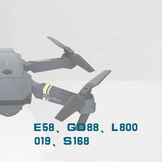 Folding aerial drone with gray body and four propeller arms