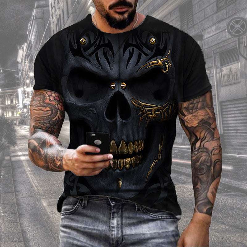 Men's Digital Print Street Sports Short Sleeve T-Shirt