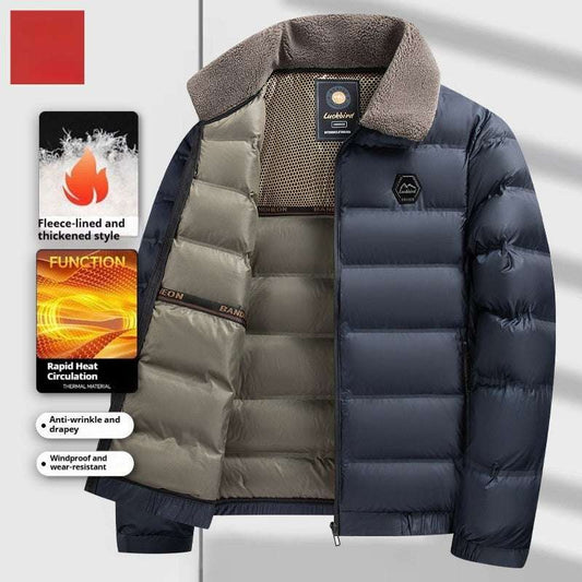 Men's Winter Business Casual Coat with Lapels & Fur Collar Men's Winter Business Casual Lapels Fur | Ectron Online