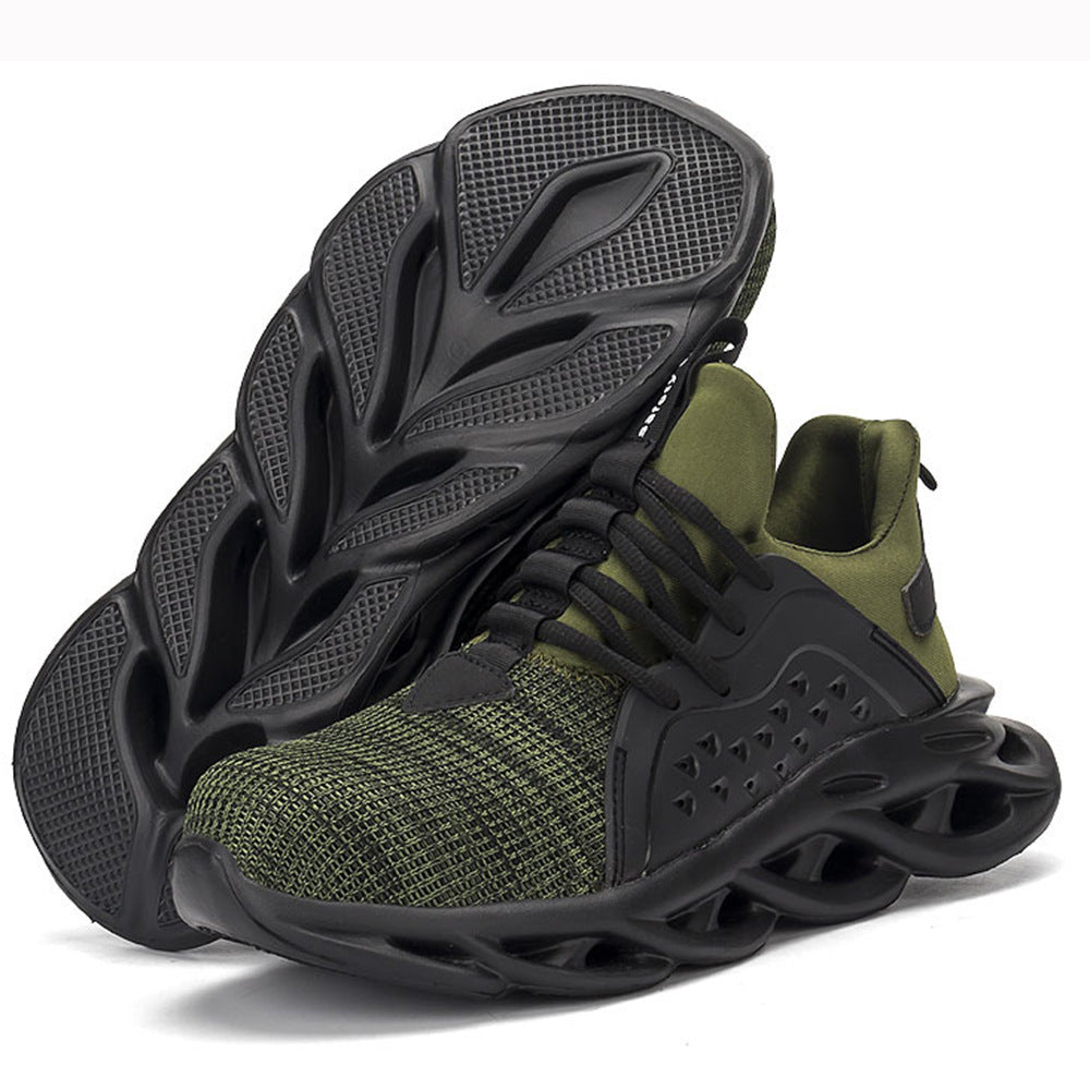 Oversized breathable fly-knit sneakers