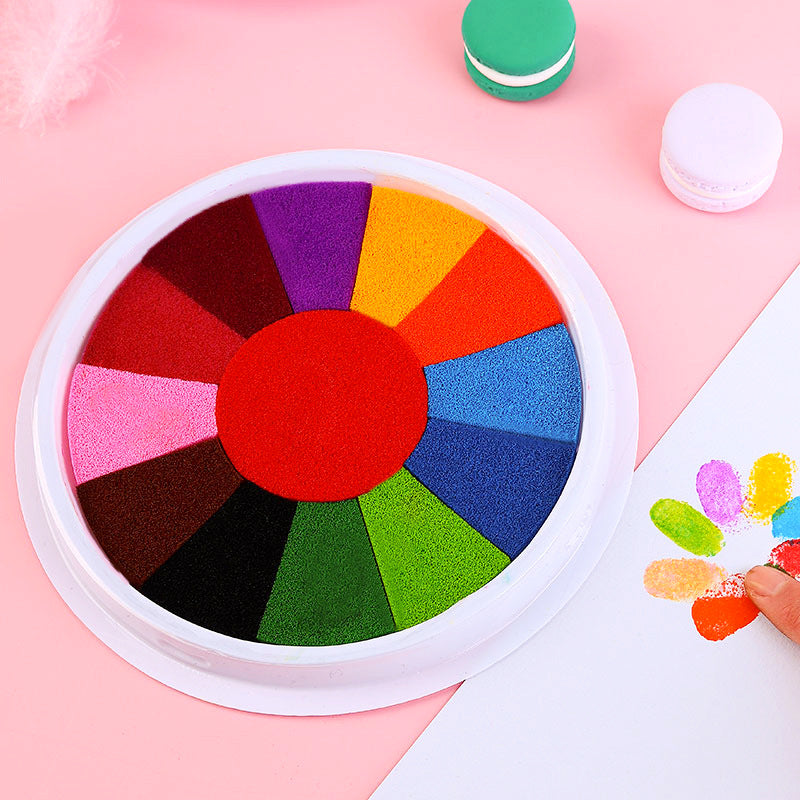 Kindergarten Graffiti Palm Painting Ink Pad Children's DIY Finger Painting Ink Pad - Ectron Online