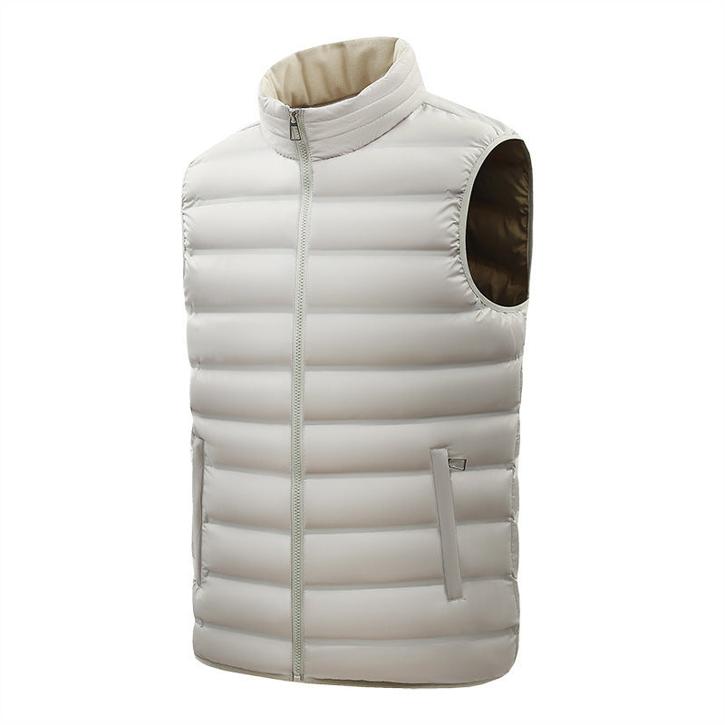 White puffer vest on a white background