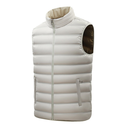 White puffer vest on a white background