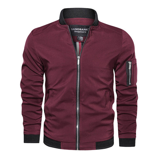 Men's Slim Fit Baseball Jacket Casual Baseball Jacket Slim Fit | Ectron Online