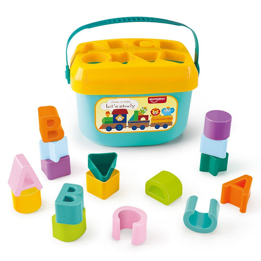 Children's early education letters, colors, cognition, shape matching, geometric building blocks, intelligence box, puzzle toys, portable storage - Ectron Online