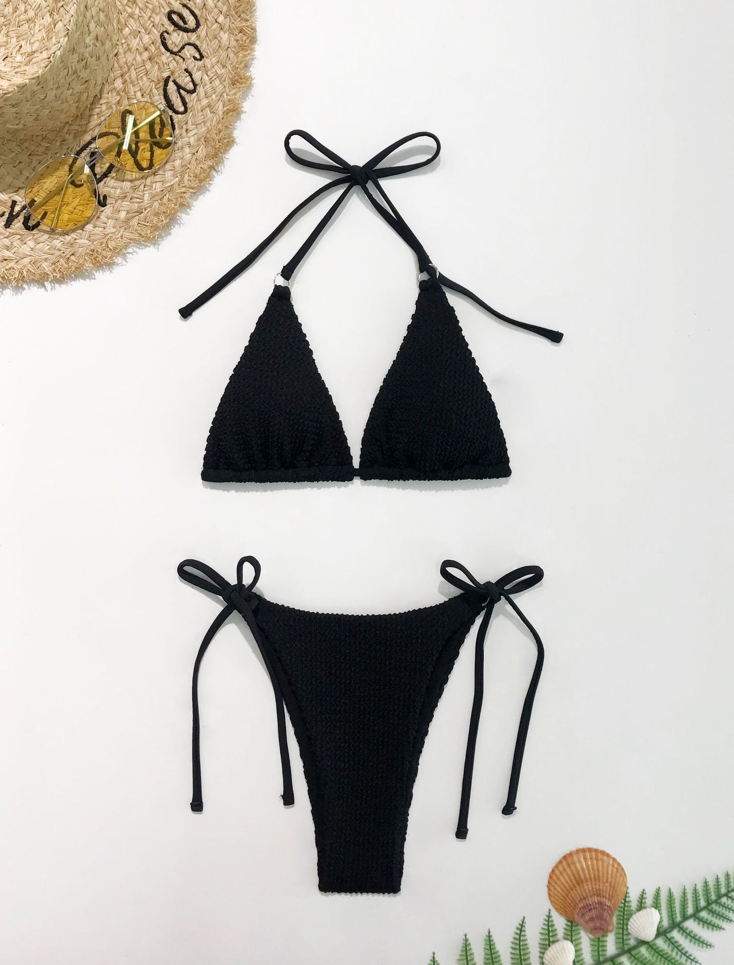 Bikini Solid Color European And American Split Swimsuit Women