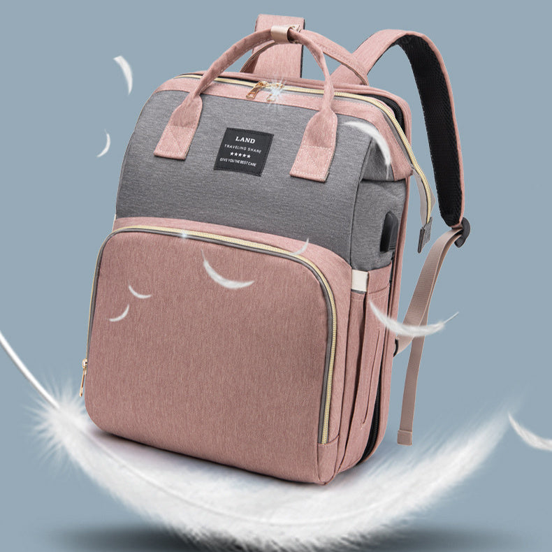 New Mummy Baby Crib Backpack Large Capacity Out Milk Insulated Bag Women - Ectron Online